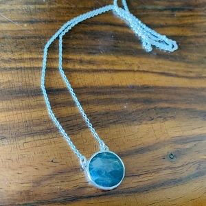 Stella & Dot Gray Stone Necklace